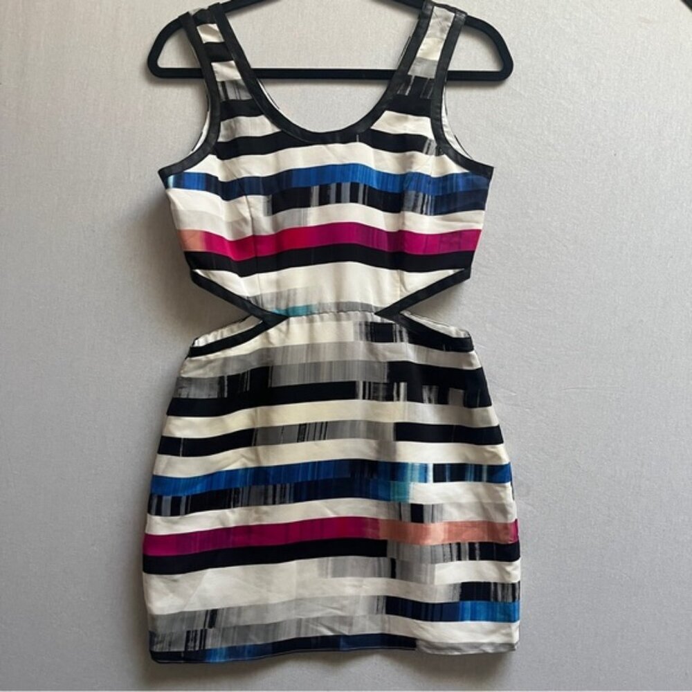 NWT Parker 100% silk cut out mini dress Sz S